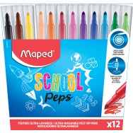 Pochette de 12 feutres de coloriage school'peps Maped couleurs assorties