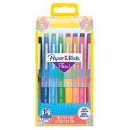 Pochette de 16 Paper Mate Flair FUN Feutres de Coloriage, pointe moyenne 1 mm, assortiment de couleurs