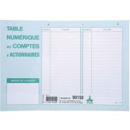 Pochette de 50 feuillets pour ensemble compte actionnaire
