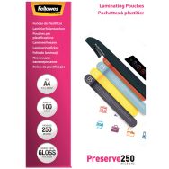 Pochette plastification A4 250µ par face (Boite de 100)