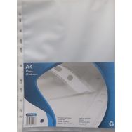 Pochette polypropylène incolore perfores A4 (Sachet de 50)