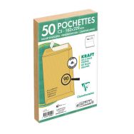 Pochettes Kraft mille raies - Clairefontaine