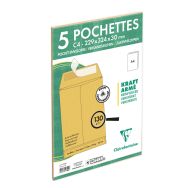 Pochettes à soufflet kraft armé sous film