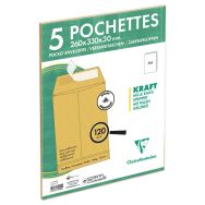Pochettes à soufflet kraft sous film