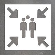 Pochoir PVC point de rassemblement 600 x 600 mm