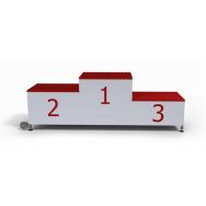 Podium premium 3 places sur roulettes