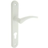 Poignée de porte sur plaque cylindre