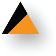 Pointe de flèche adhésive LeanStripe - Noir/Orange - Ergomat