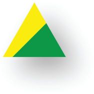 Pointe de flèche adhésive LeanStripe - Vert/Jaune - Ergomat