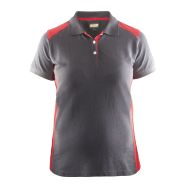 Polo femme gris/rouge