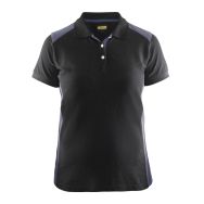 Polo femme noir/rouge