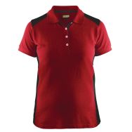 Polo femme rouge/noir