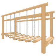 Pont d'équilibre robinier scellement direct
