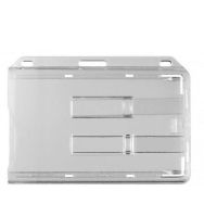 Porte-badge à glissière pour 2 cartes - Horizontal