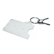 Porte-badge avec anneau porte-clés