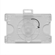 Porte-badge double position : horizontale et verticale