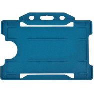 Porte-badge en plastique détectable - Horizontal - Bleu
