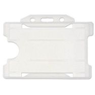 Porte-badge protection 1 face - Transparent- Horizontal -100