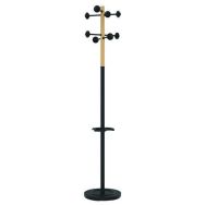 Porte-manteau Accueil noir/bois hêtre