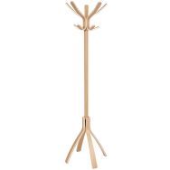 Porte-manteaux CAFE bois clair 5 double patères