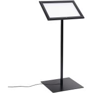 Porte-menu noir incliné LED