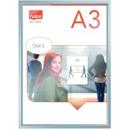 Porte affiche clipasble avec cadre anodisé Impression Pro - A3 - Nobo - Lot de 5