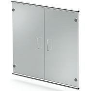 Porte en verre de sécurité 2 étagères pour armoire-Artline