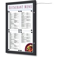 Porte menu mural extérieur LED - Format portrait - 4xA4