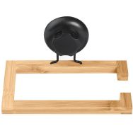 Porte papier hygiénique ou porte serviette ventouse bambou