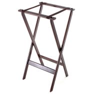 Porte plateau pliant en bois et nylon marron