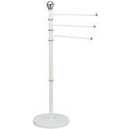 Porte serviette 3 branches epoxy blanc