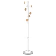 Portemanteau Music en acier Blanc - 6 patères bois