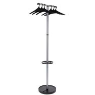 Portemanteau Wavy + 6 cintres Noir Gris métal