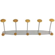 Portemanteau métal et bois, Largeur : 51 cm