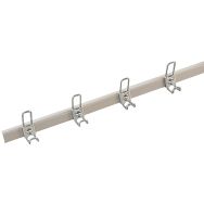 Portemanteau mural avec bipatères - Nbr patère : 10 - Gris