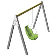 Portique 2 m tout acier 1 siège PMR - fixation platines