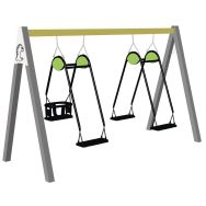 Portique 2 m tout acier assise vis-à-vis - fixation platines