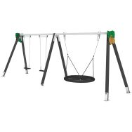 Portique corbeille 2 sièges standards alu Noisette - Manutan Expert