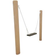 Portique robinier classique 1 balançoire scellement direct
