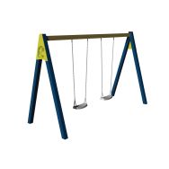 Portique tout acier 2m - 2 balançoires - scellement direct