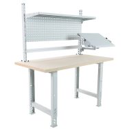 Poste plateau multiplis 1 panneau 1 rail 1 tablette 1 bras