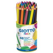 Pot 48 crayons de couleurs Giotto Méga mine Ø 5,5 mm