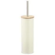 Pot à balai avec brosse WC - Metal/Bois - Crème - Arvix
