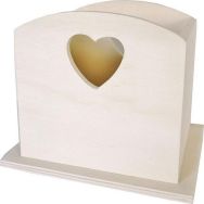 Pot à crayon coeur en bois à décorer 120x110x110 mm