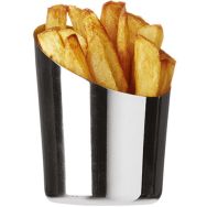 Pot à frites à bord biseauté - Brossé - ? 8,5 cm - Lot de 12