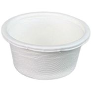 Pot à sauce rond en fibre de canne sans couvercle
