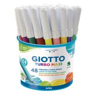 Pot plastique 48 feutres pointe extra large
