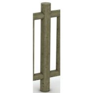 Poteau Ranch 2 perçages Ø12 cm H150 cm - pin