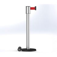 Poteau Storetrac anodisé sangle 6 m - avec roulette - Beltrac