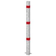 Poteau acier 70x70 mm galva+ reflex rouge - Croso